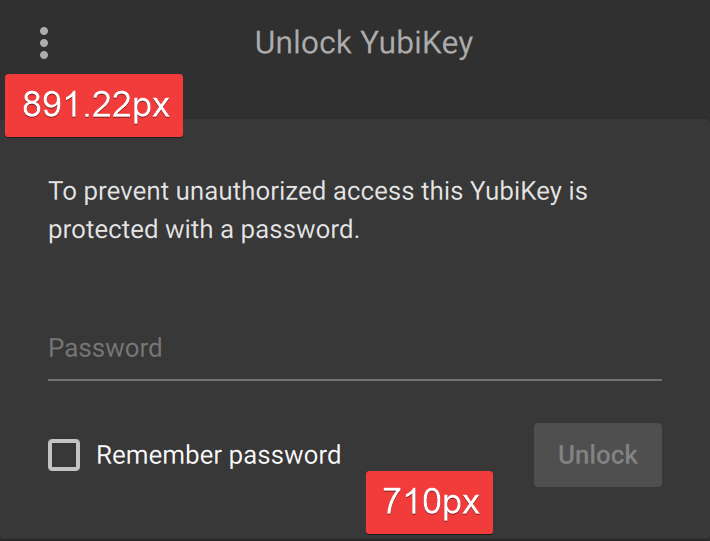 Yubico Authenticator with No DPI Scaling