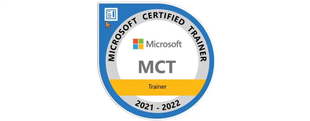 Paul Broadwith Renewal Email for the Microsoft Certified Trainer for 2021 - 2022
