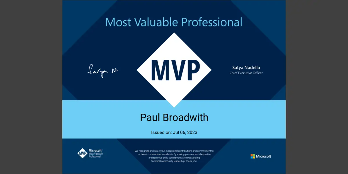 Microsoft Most Valued Professional (MVP) Renewal 2023