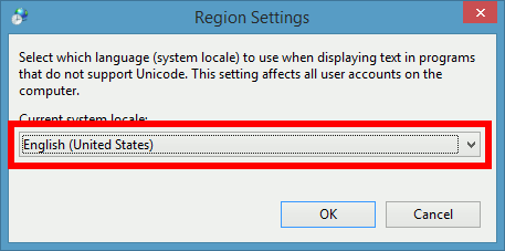 Change the System Locale language to English (United States) in Control Panel for the Windows 10 Media Creation Tool to run